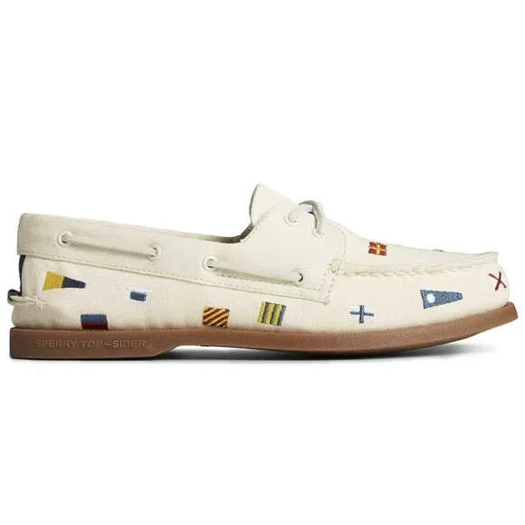 NIB Sperry Topsider A/O Nautical Flags 9.5 Mens - Picture 1 of 4